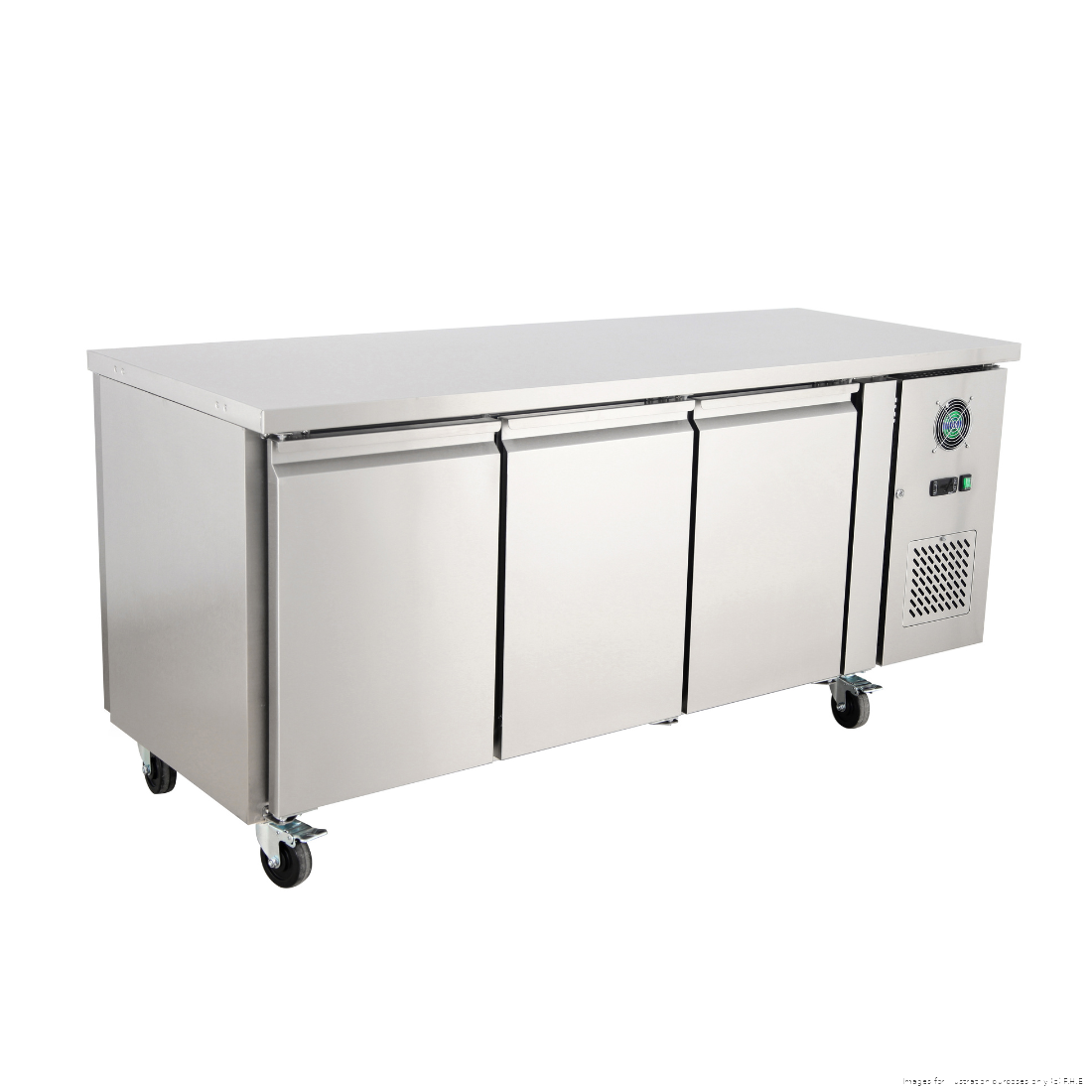 Thermaster 580L 2x3 Solid Door Pass-Through Ventilated 400x600mm Pan Refrigerated Central Counter - PA3100TNC