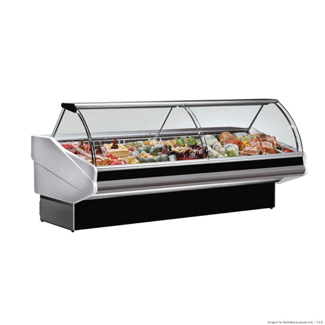 Tecnodom Italiacool Curved Front Glass Deli Display PAN2000