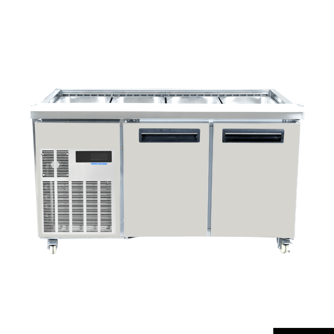 CLEARANCE - Thermaster Two Door Cold Bench Salad Station 4x1/1 GN Pans - PG150FA-XB-VIC1060