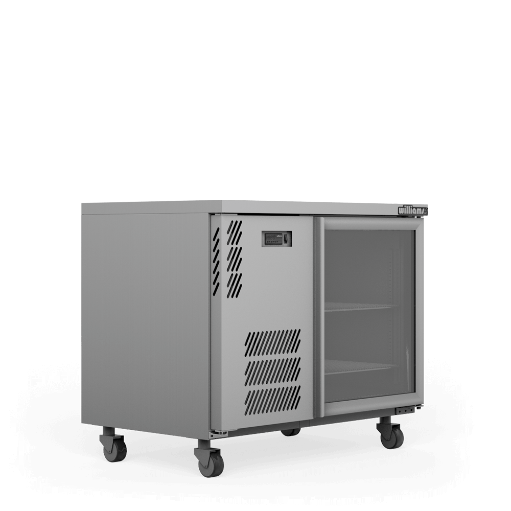 Williams Boronia - One Door Satinless Steel Under Counter Display Refrigerator HB1UGS