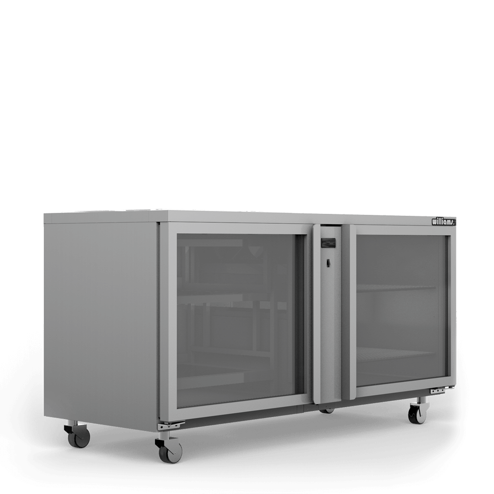 Williams Glass Chiller - Two Door Remote Spring Loaded Glass Chiller GC2RGDSL