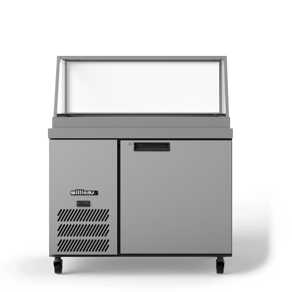 Williams Banksia - One Door White Colorbond Prep Counter Refrigerator With Flat Blown Air Well - Without Canopy HSP3UBA-000-N