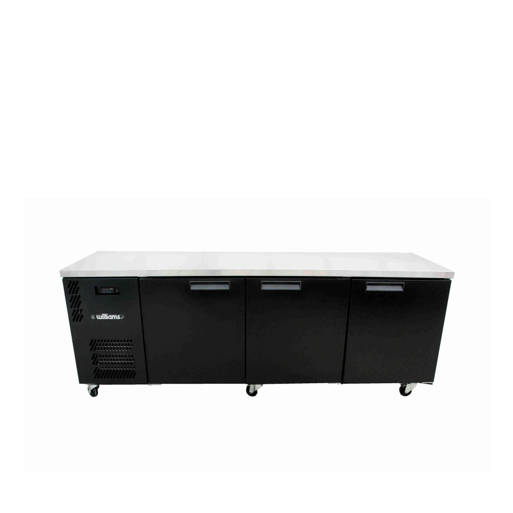 Williams Boronia 3 Solid Door Back Bar Fridge - Black HB3USBHC