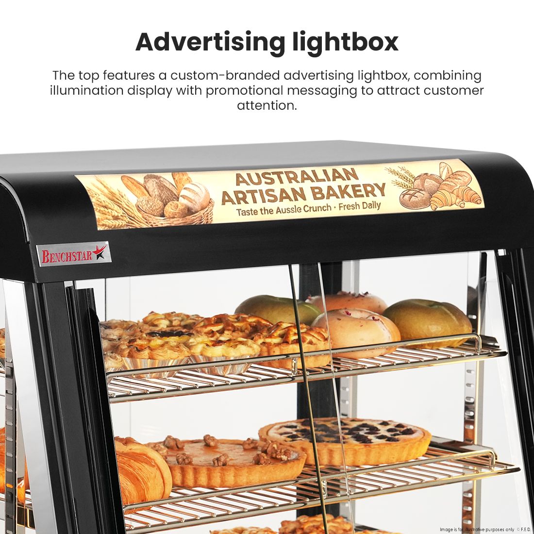 Benchstar Pie Warmer & Hot Food Display PW-RT/660/TGE
