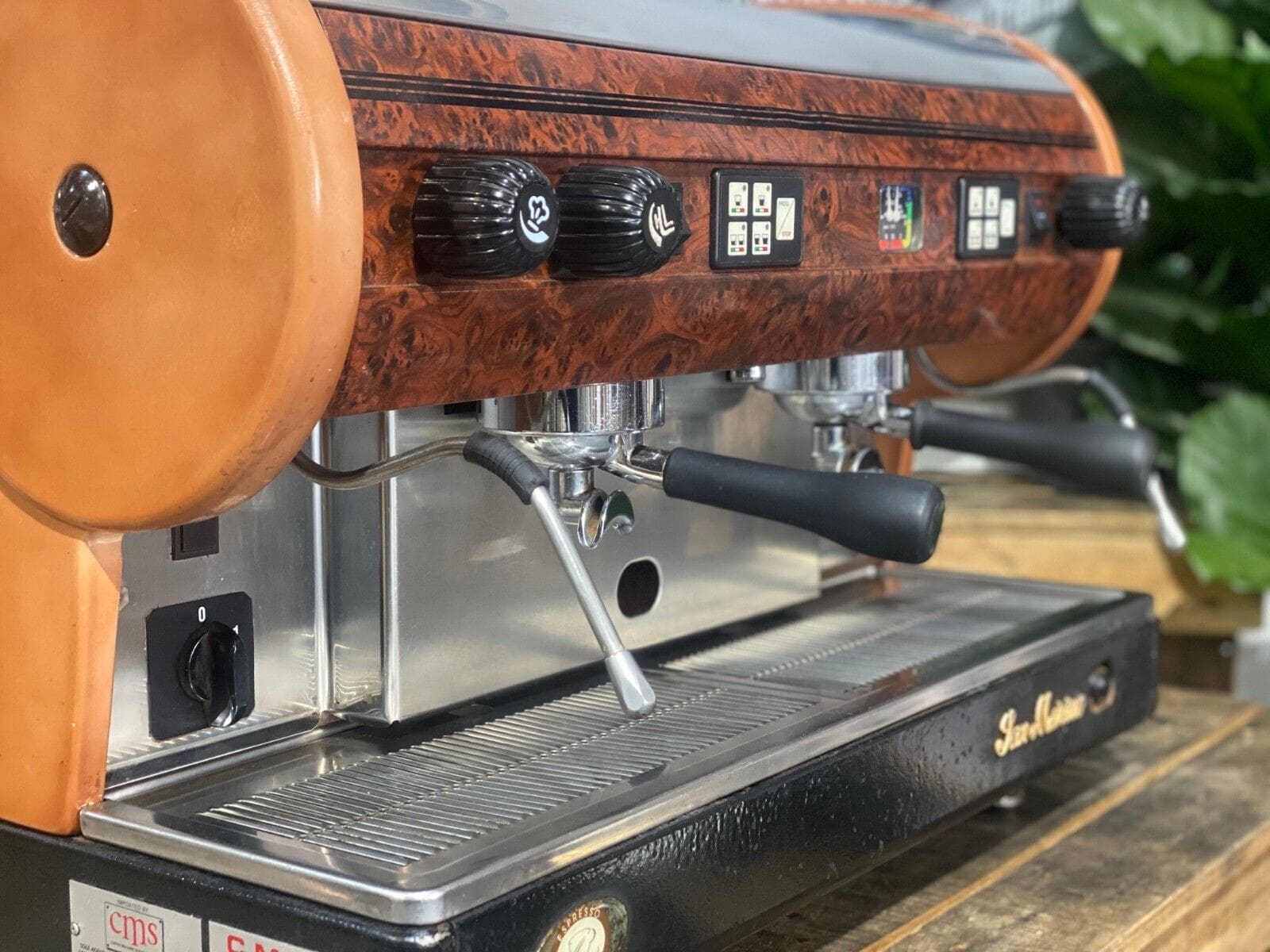 San Marino Lisa Brier Wood - 2 Group Commercial Espresso Machine