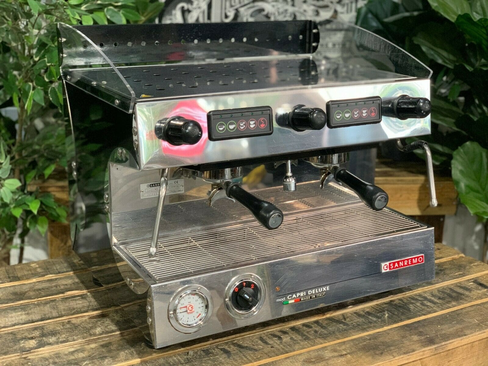 San Remo Capri Deluxe - 2 Group Commercial Espresso Machine - Black