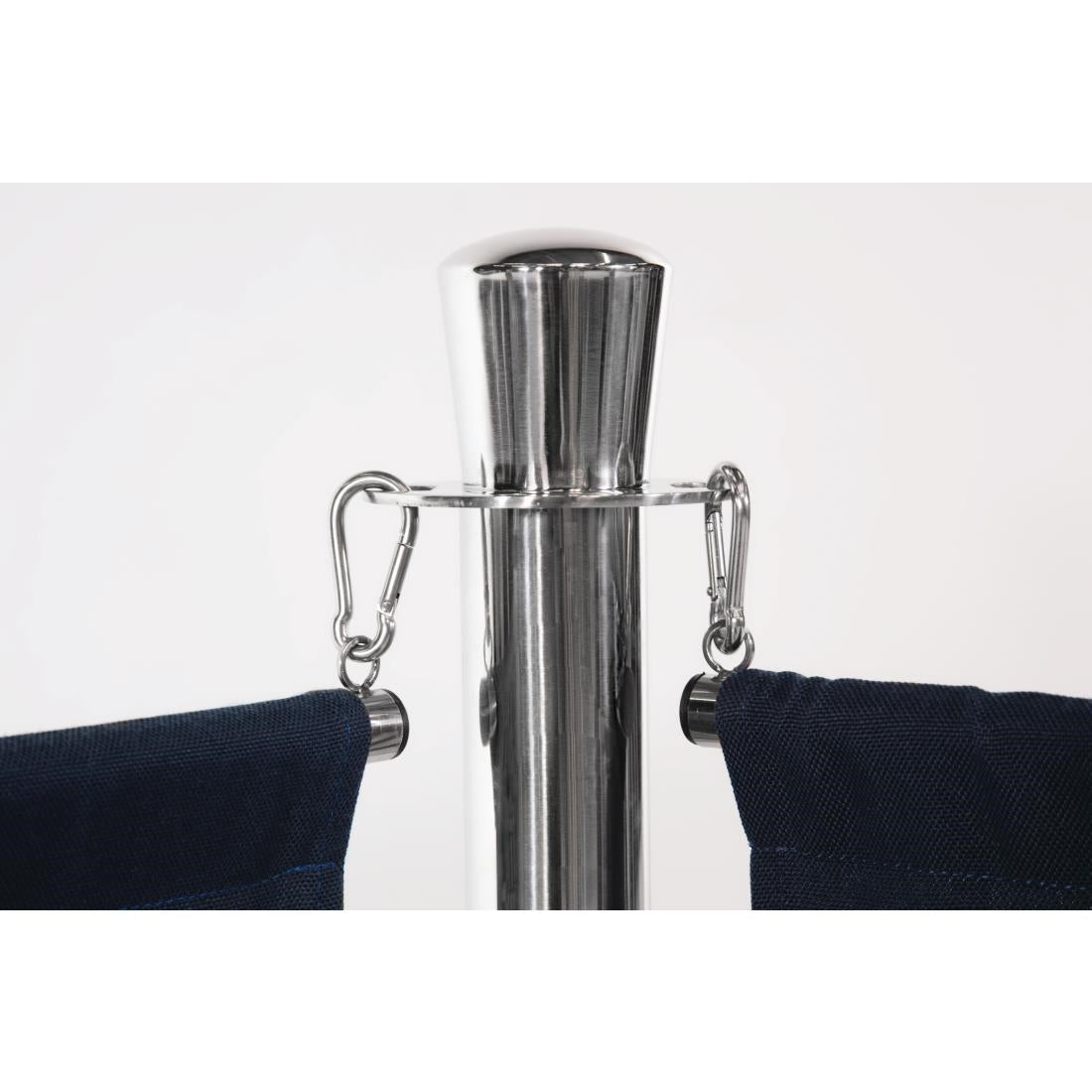Bolero Stainless Steel Flat Top Barrier Post - S653