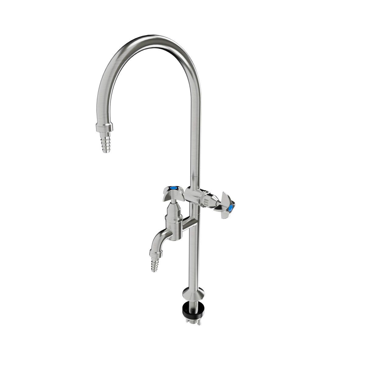3Monkeez School Pattern Type 8 Laboratory Tap with Tube Nozzle on Main Spout - T-3MSS-LABFG08-TN
