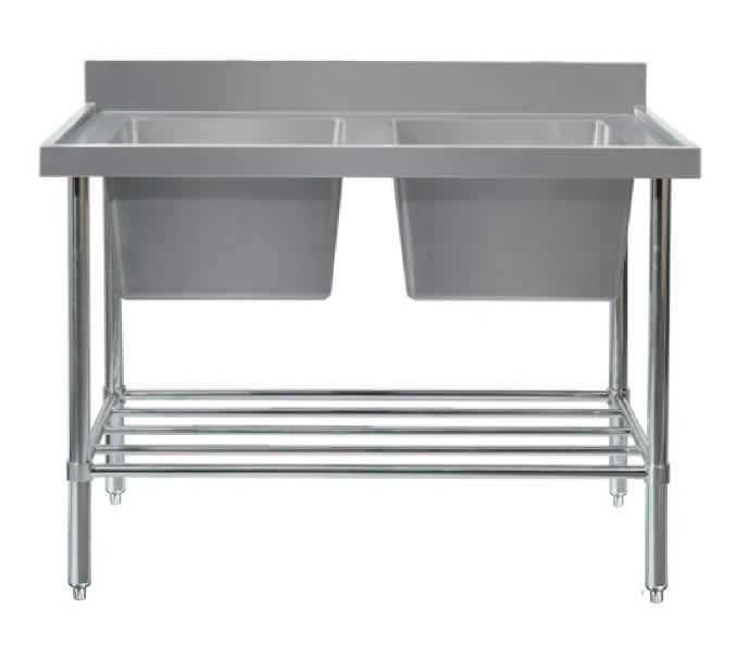 Mixrite 500 Double Center Sink Bench - W2400 X D700 X H900 SS2724C