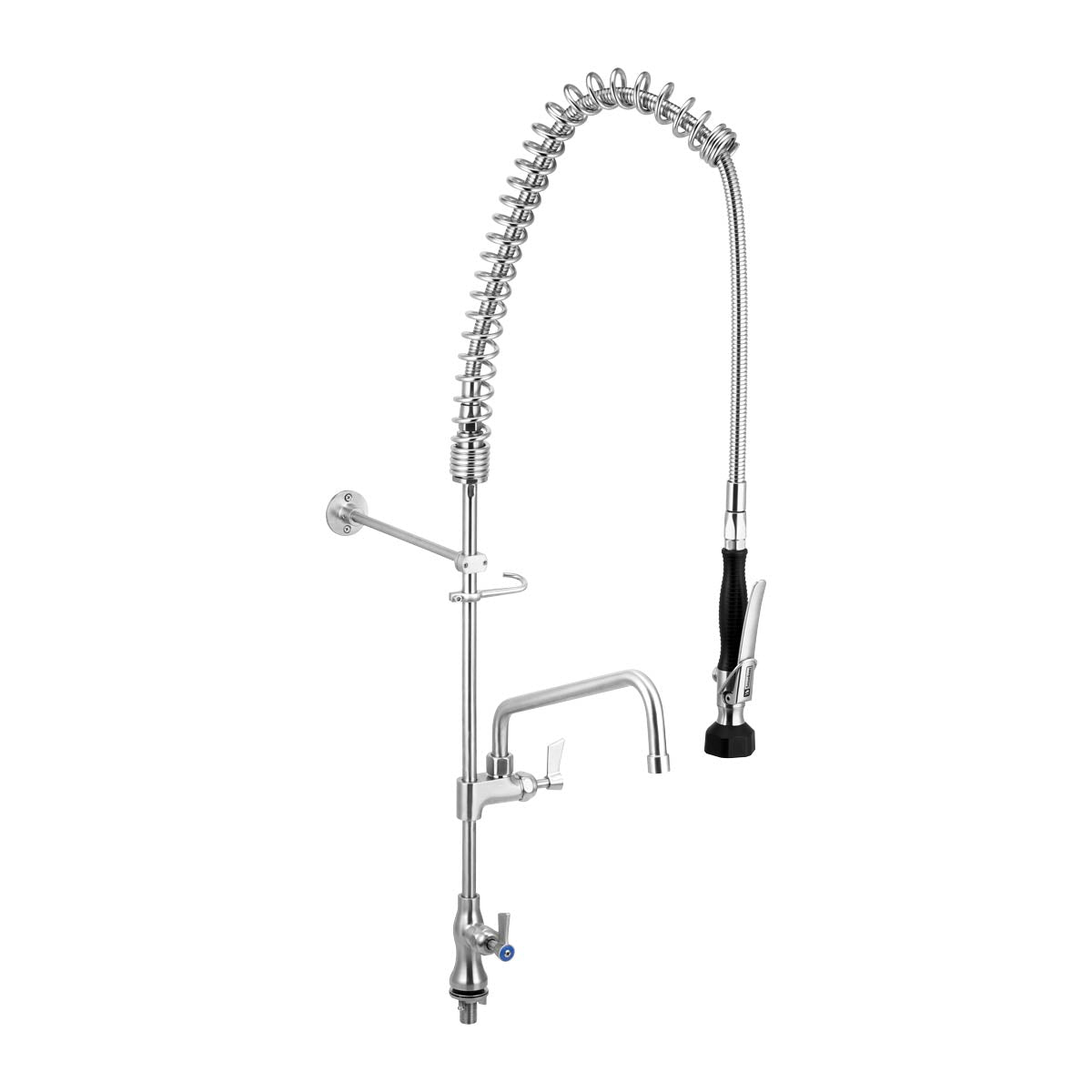 3Monkeez Stainless Steel Single Bench Mount Pre-Rinse with 12" Pot Filler - T-3M53112