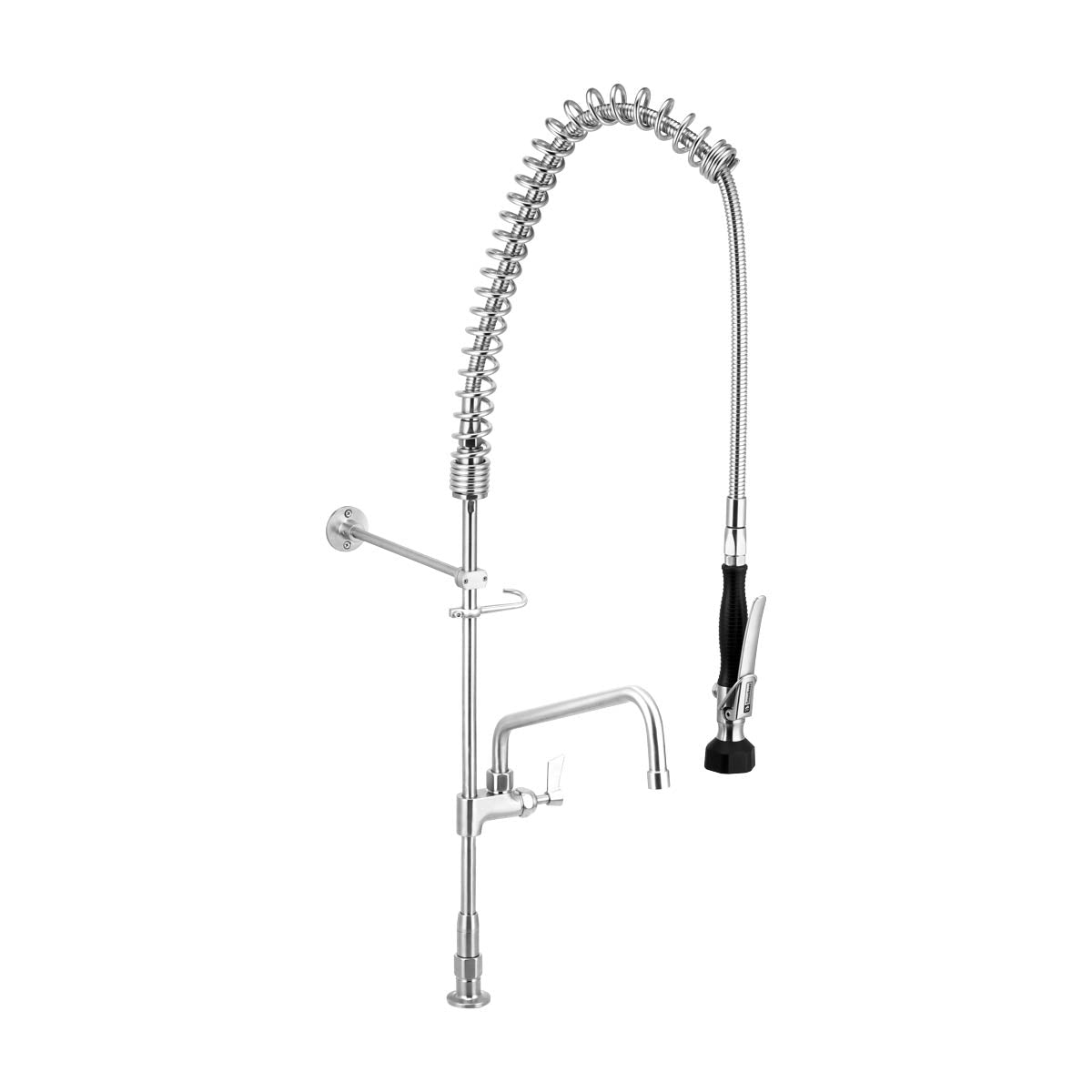 3Monkeez Stainless Steel Bench Mount Pre Rinse Unit With 12" Pot Filler - No Stops - T-3M53212