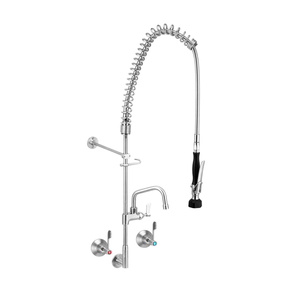 3Monkeez Stainless Steel Wall Stops And Elbow Pre Rinse Unit With 6" Pot Filler - T-3M53816