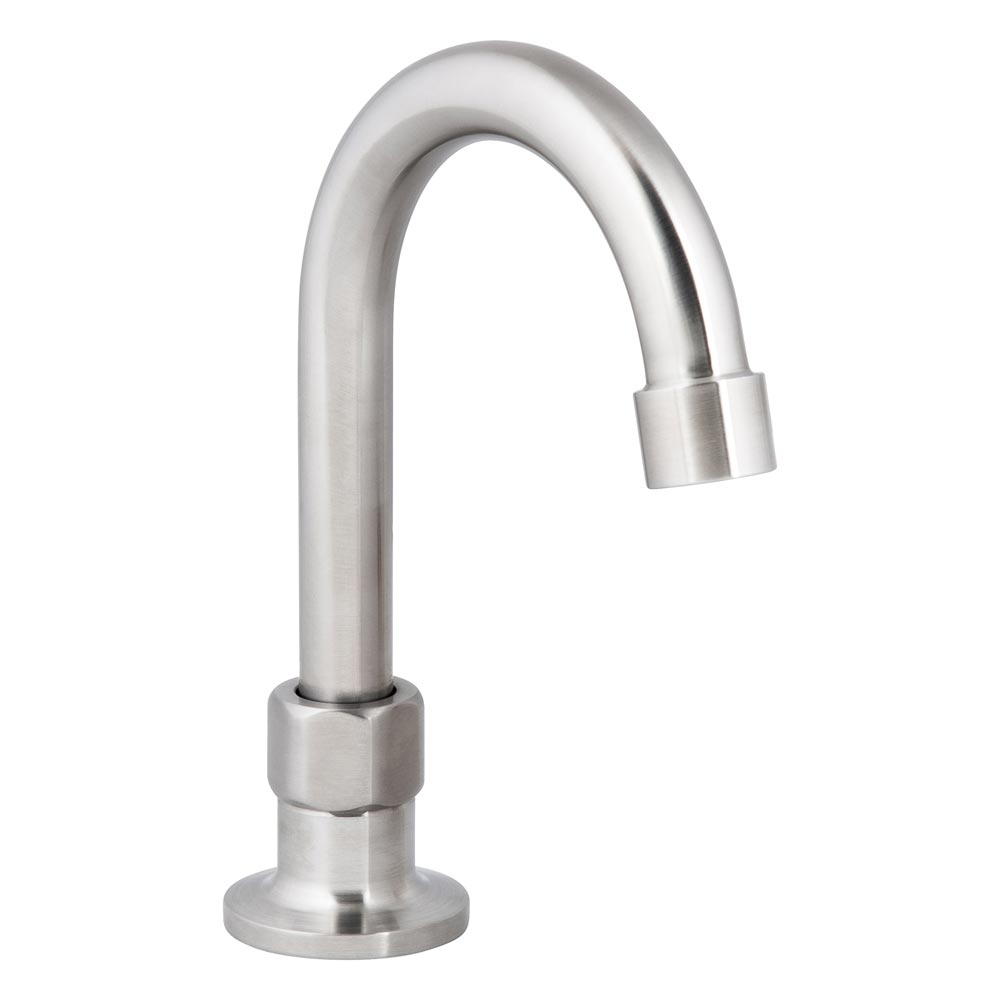 3Monkeez Stainless Steel Single Bench Mount (No Stops) with 7" Gooseneck Spout - T-3MHOG07
