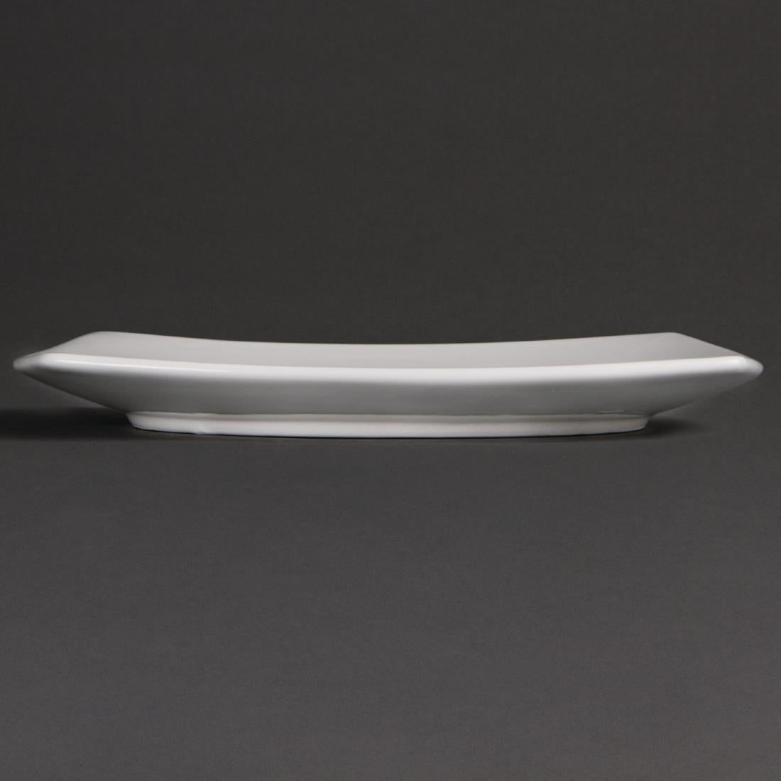 Olympia Whiteware Rounded Square Plates 240mm (12 Pack) - U170