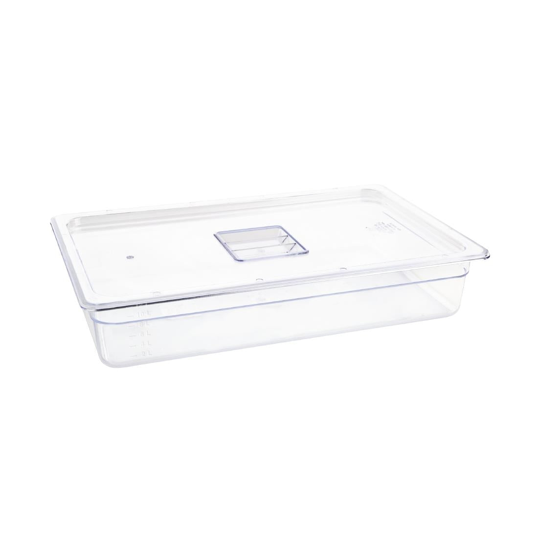 Vogue Clear Polycarbonate 1/1 Gastronorm Tray 100mm - U225