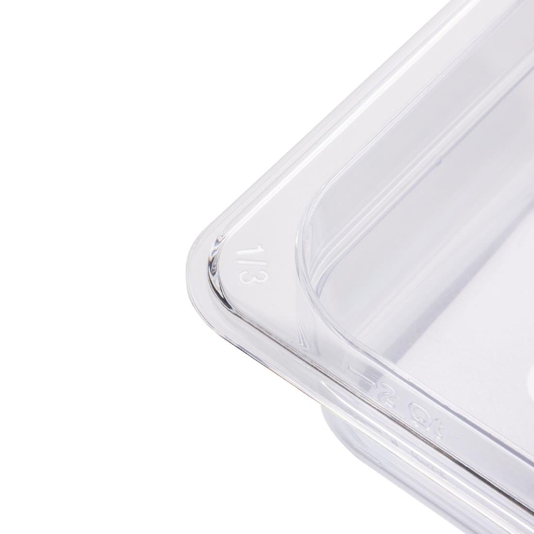 Vogue Clear Polycarbonate 1/3 Gastronorm Tray 100mm - U233
