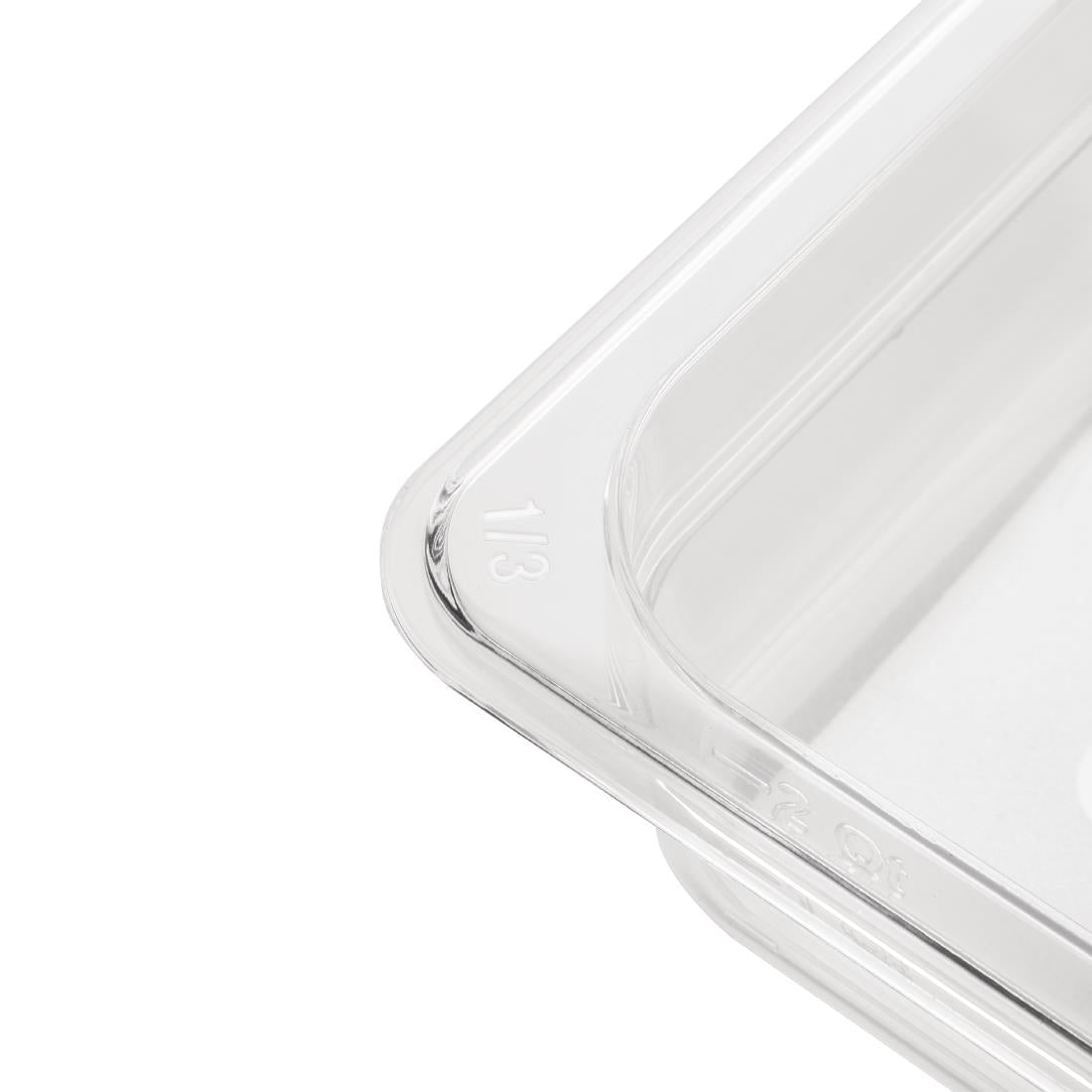 Vogue Clear Polycarbonate 1/3 Gastronorm Tray 200mm - U235
