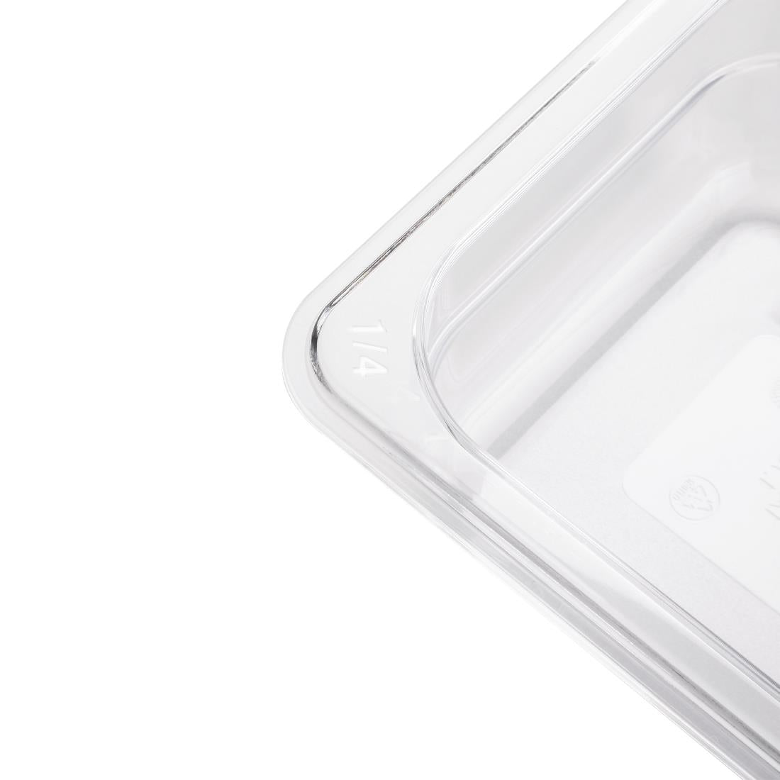 Vogue Clear Polycarbonate 1/4 Gastronorm Tray 150mm - U238