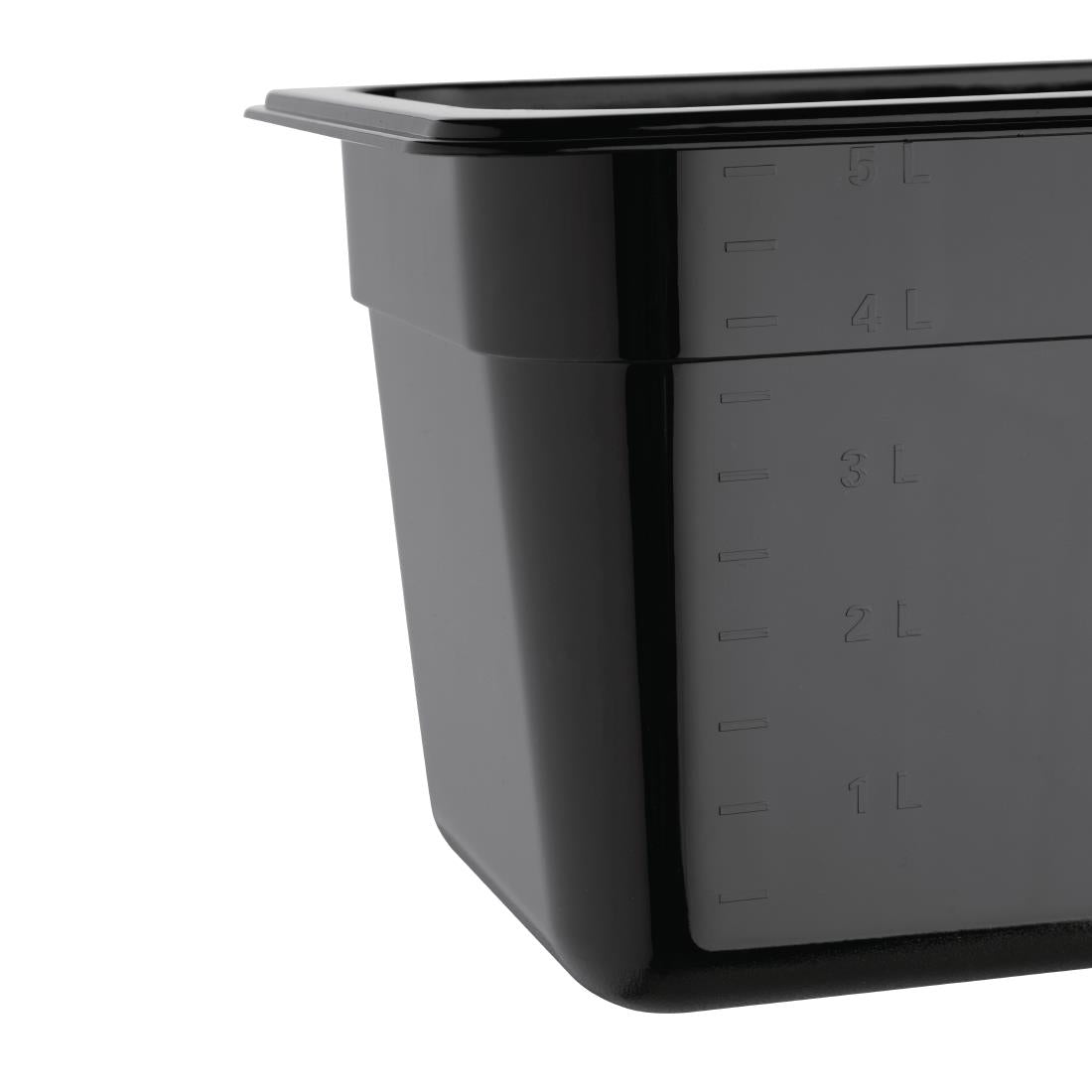 Vogue Black Polycarbonate 1/3 Gastronorm Tray 150mm - U464