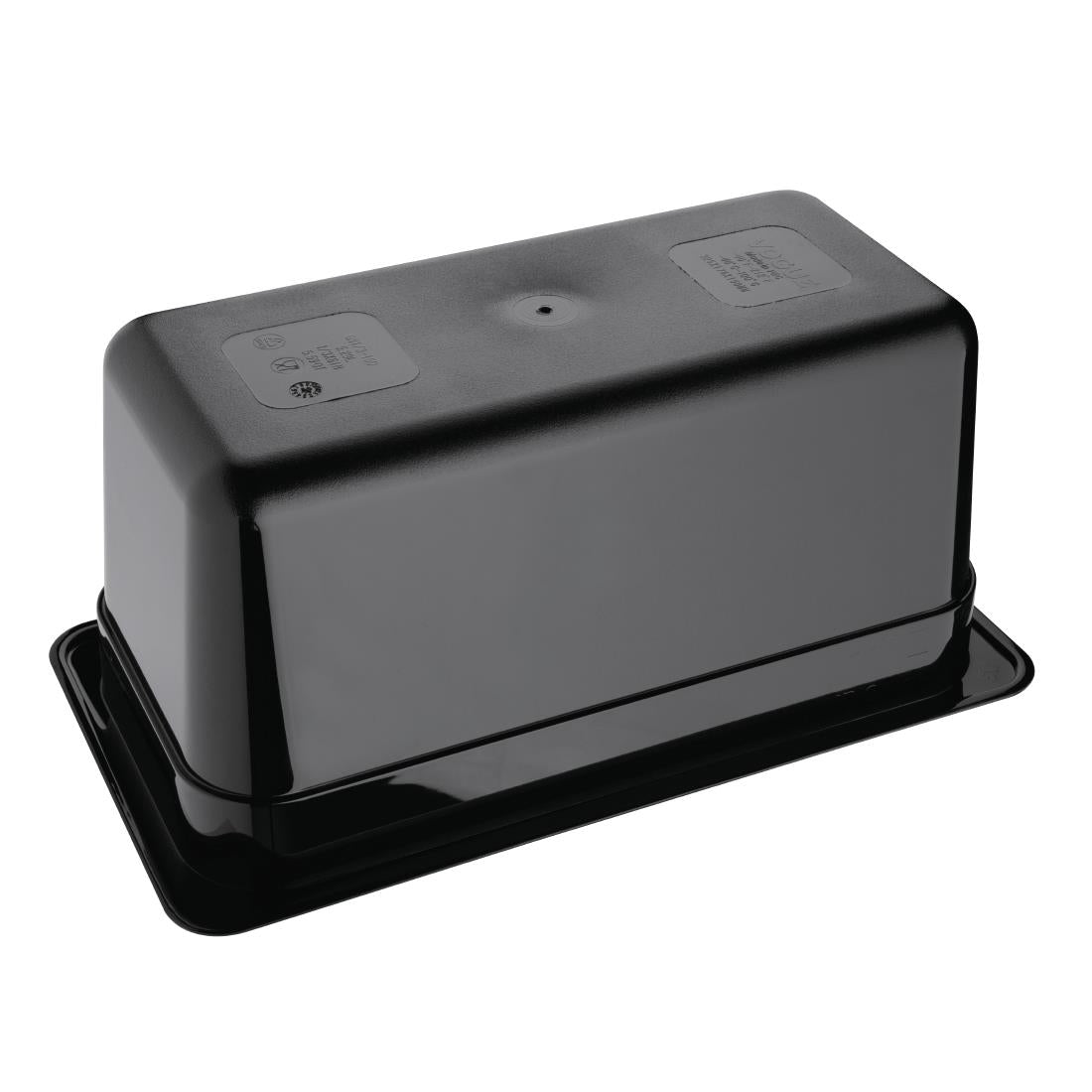 Vogue Black Polycarbonate 1/3 Gastronorm Tray 150mm - U464