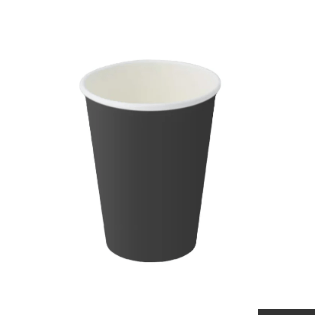 PakMax BLACK 12oz Single Layer Hot Paper Cup - SLHPC-90-12BK
