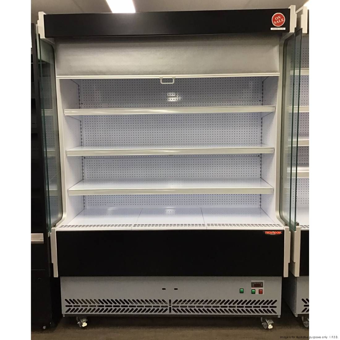 CLEARANCE - Tecnodom Open Chiller with 4 Shelves - TDVC80-CA-150-VIC955