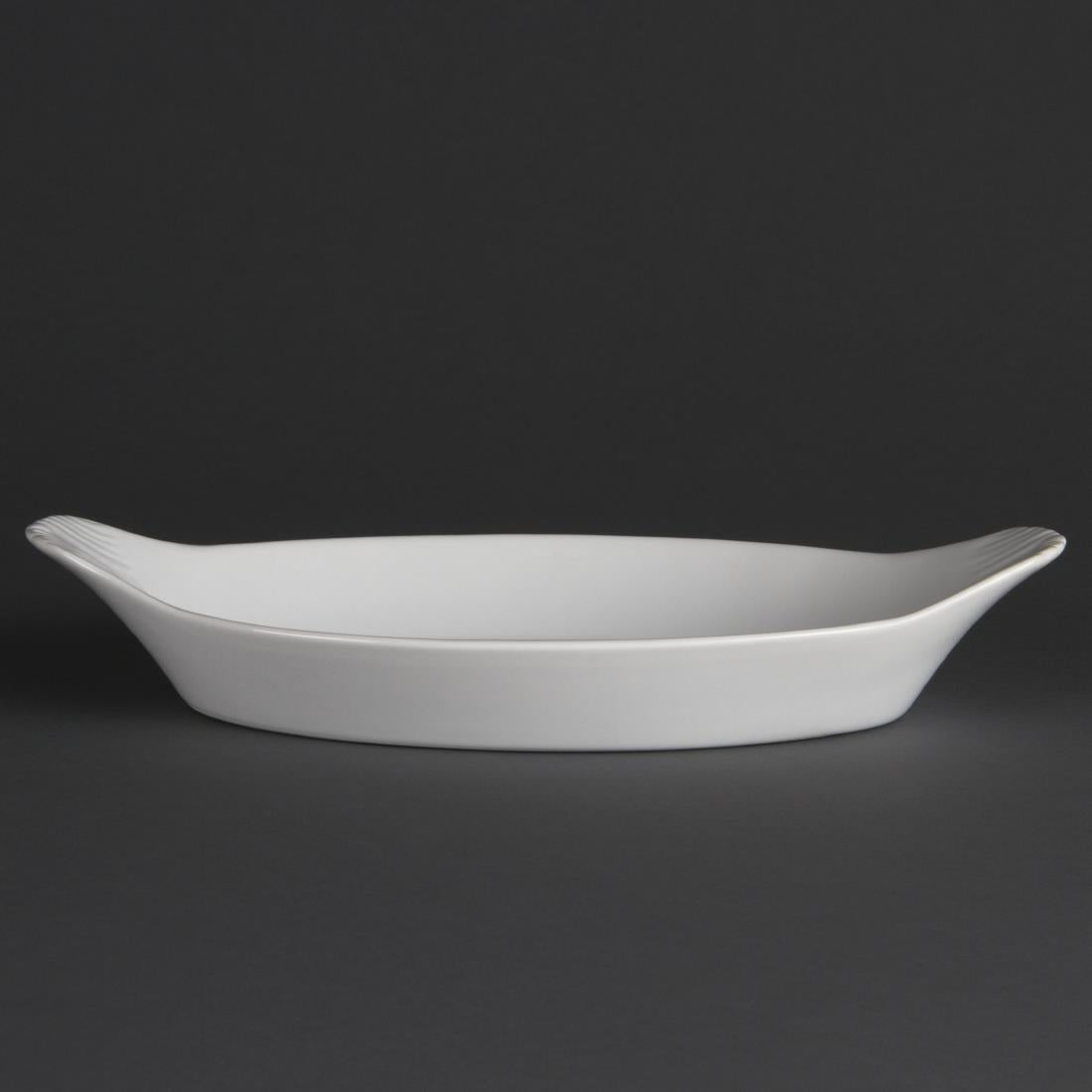 Olympia Whiteware Oval Eared Dishes 289mm (6 Pack) - W411