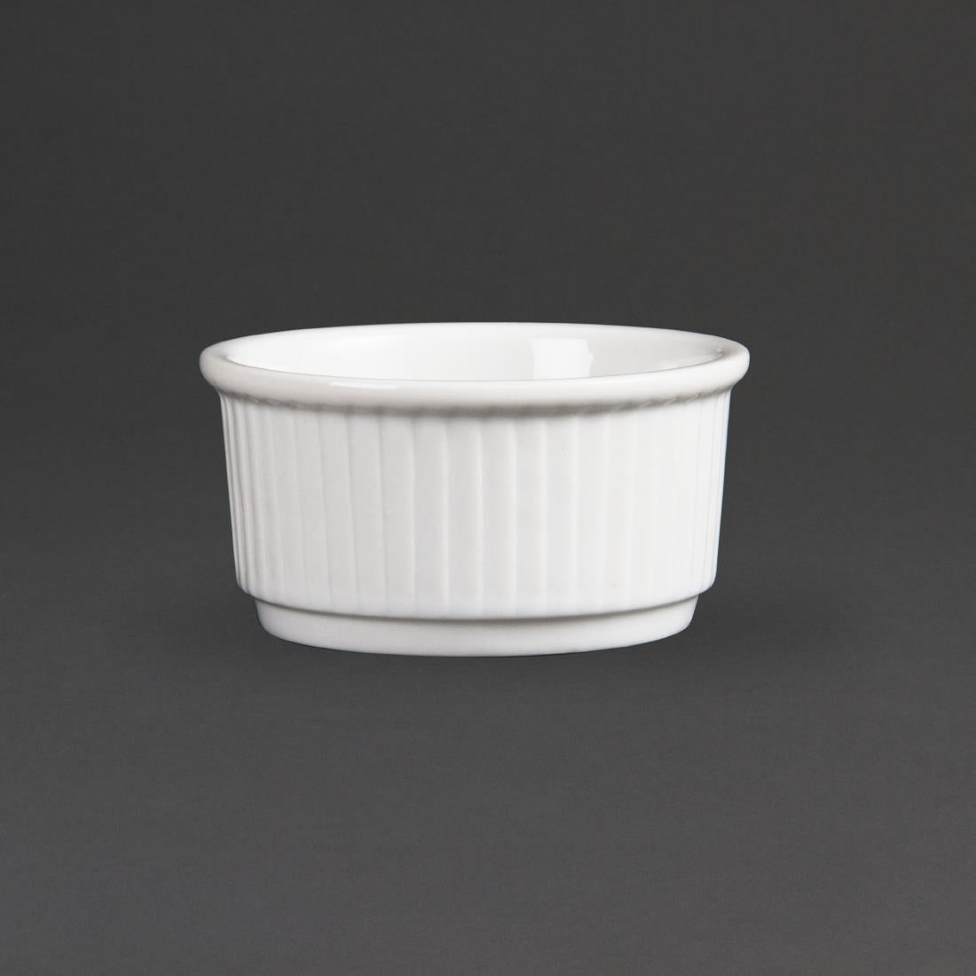Olympia Whiteware Stacking Ramekins 85mm (12 Pack) - W421