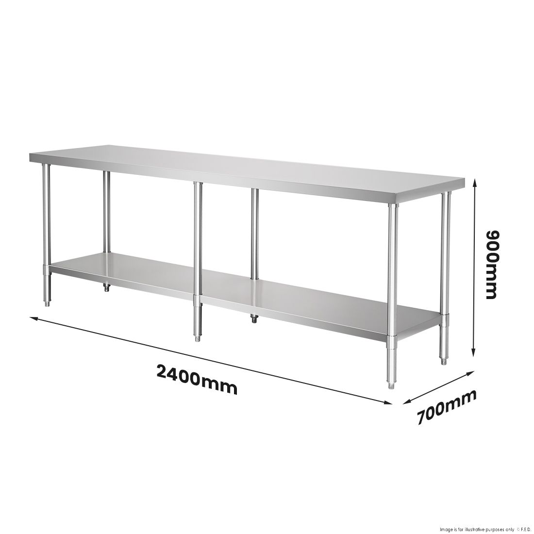 Modular Systems Stainless Steel Workbench WB7-2400/A