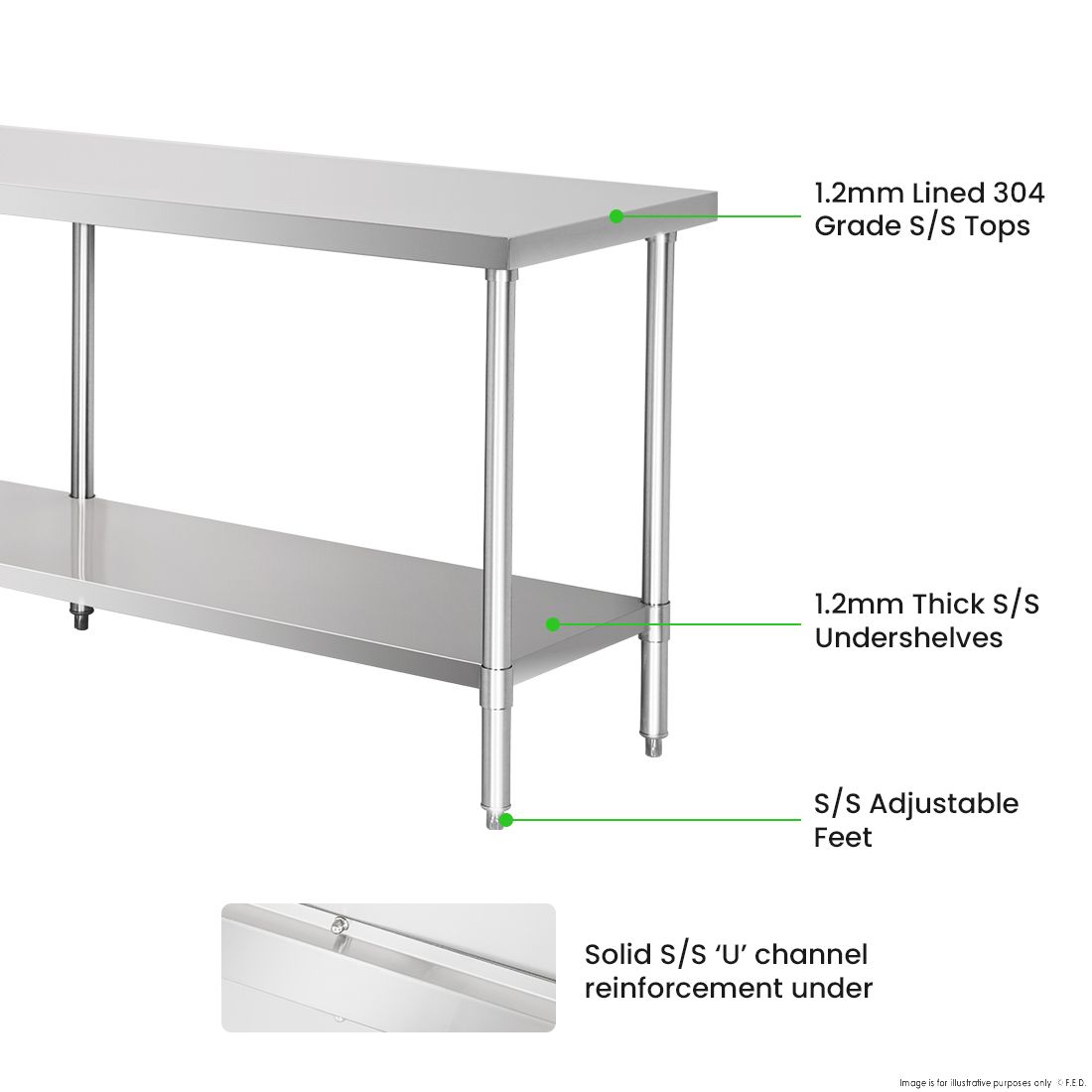 Modular Systems Stainless Steel Workbench WB7-2100/A