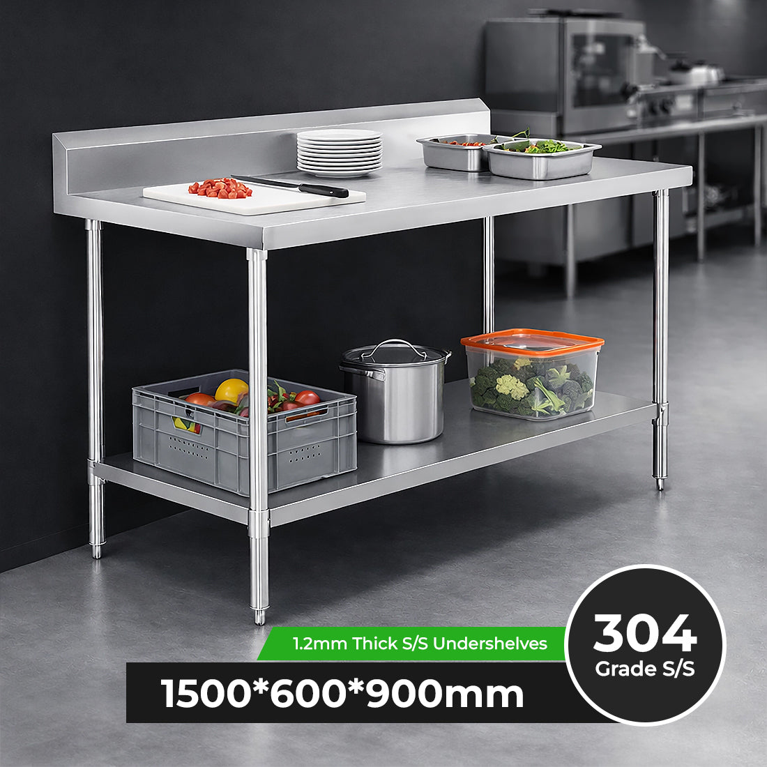 Modular Systems Workbench With Splashback WBB6-1500/A