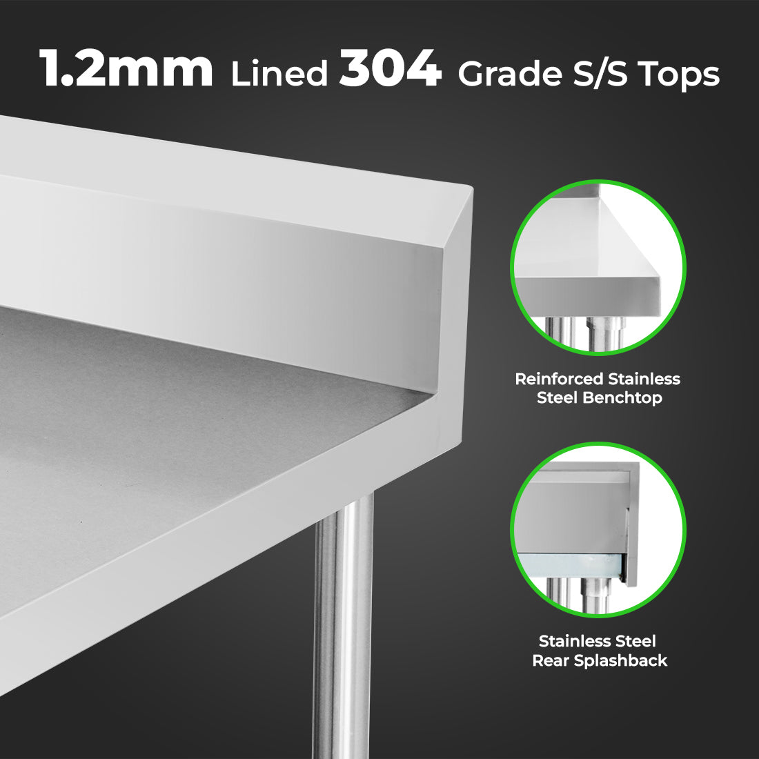 Modular Systems Workbench With Splashback WBB6-2400/A