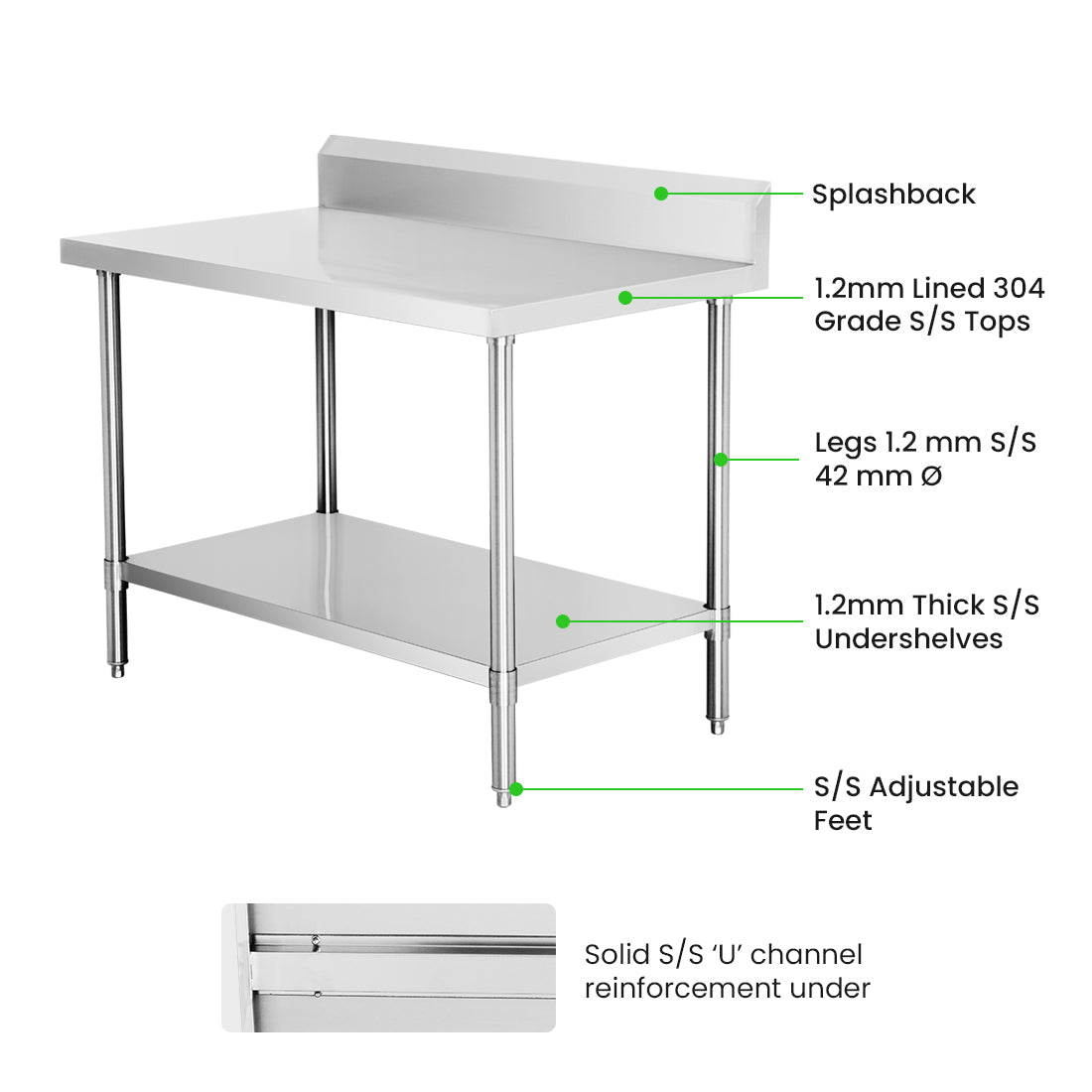 Modular Systems Workbench With Splashback WBB6-0900/A