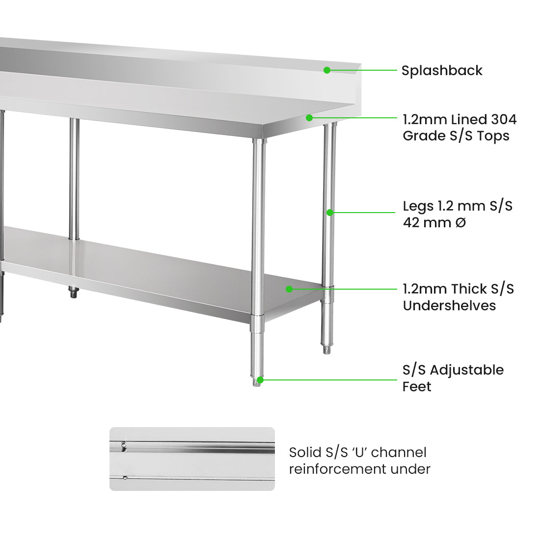 Modular Systems Workbench With Splashback WBB7-2100/A