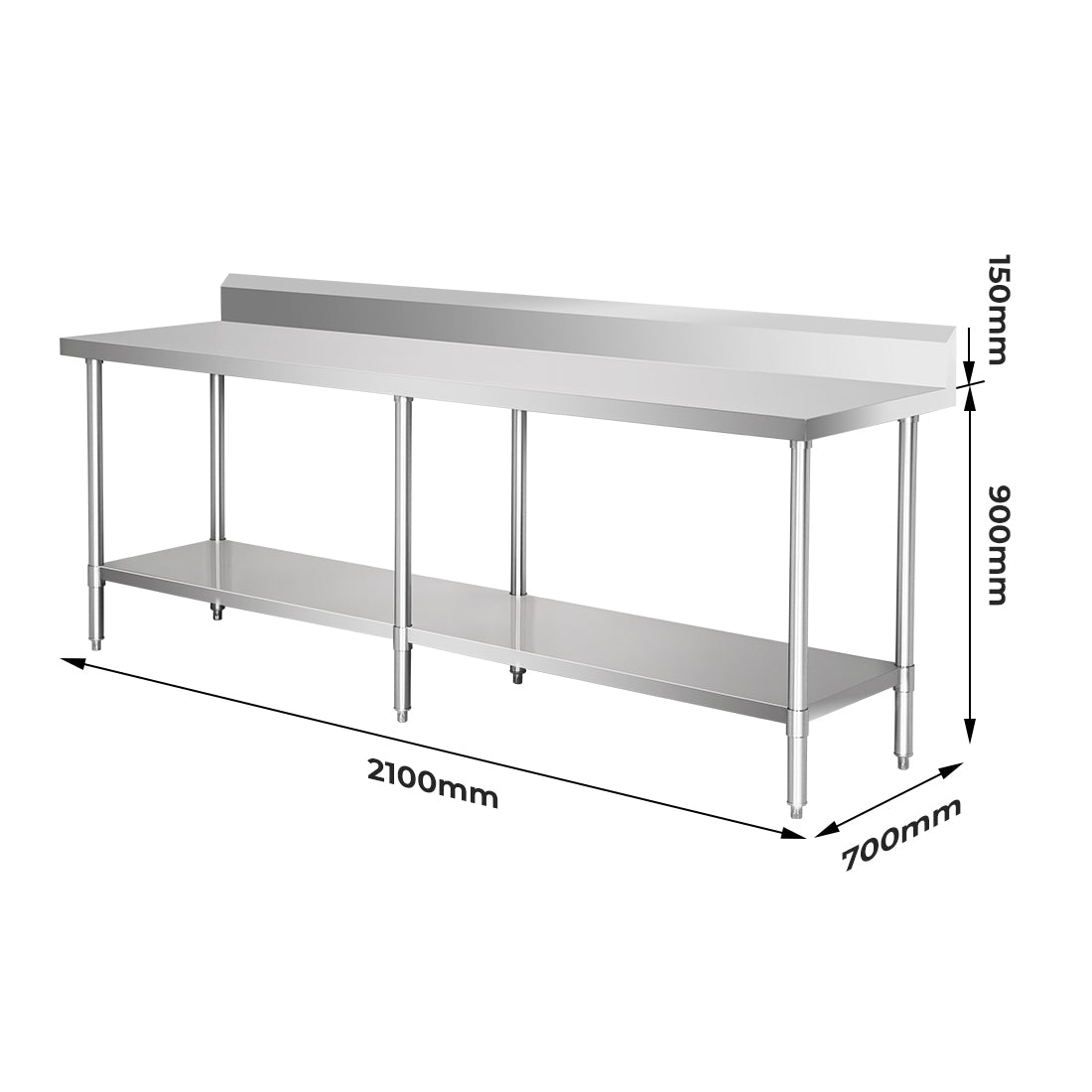 Modular Systems Workbench With Splashback WBB7-2100/A