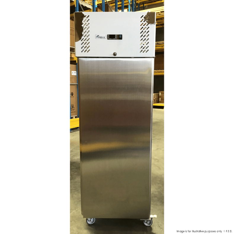 CLEARANCE - FED-X S/S Single Full Door Upright Freezer - XURF600SFV-QLD304