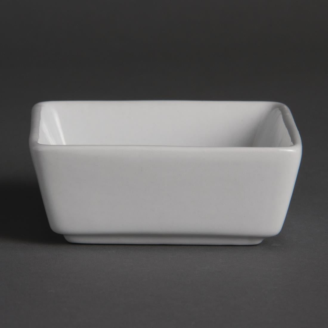 Olympia Whiteware Miniature Square Dishes 85mm (12 Pack) - Y729
