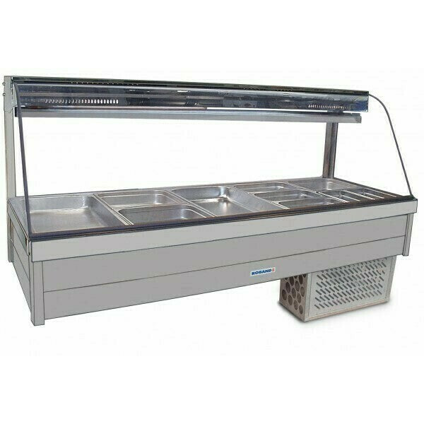 Roband Curved Glass Refrigerated Display Bar, 10 pans - CRX25RD