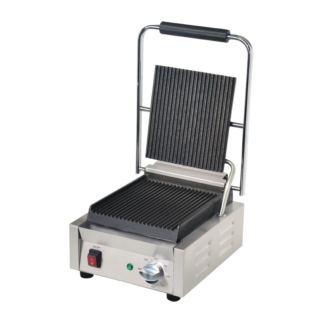 Apuro Single Contact Grill Ribbed Plates - DY993-A