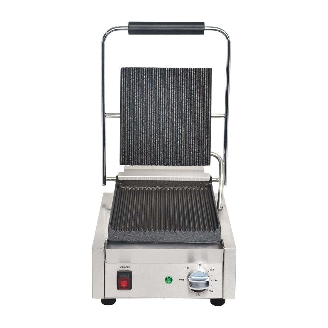 Apuro Single Contact Grill Ribbed Plates - DY993-A
