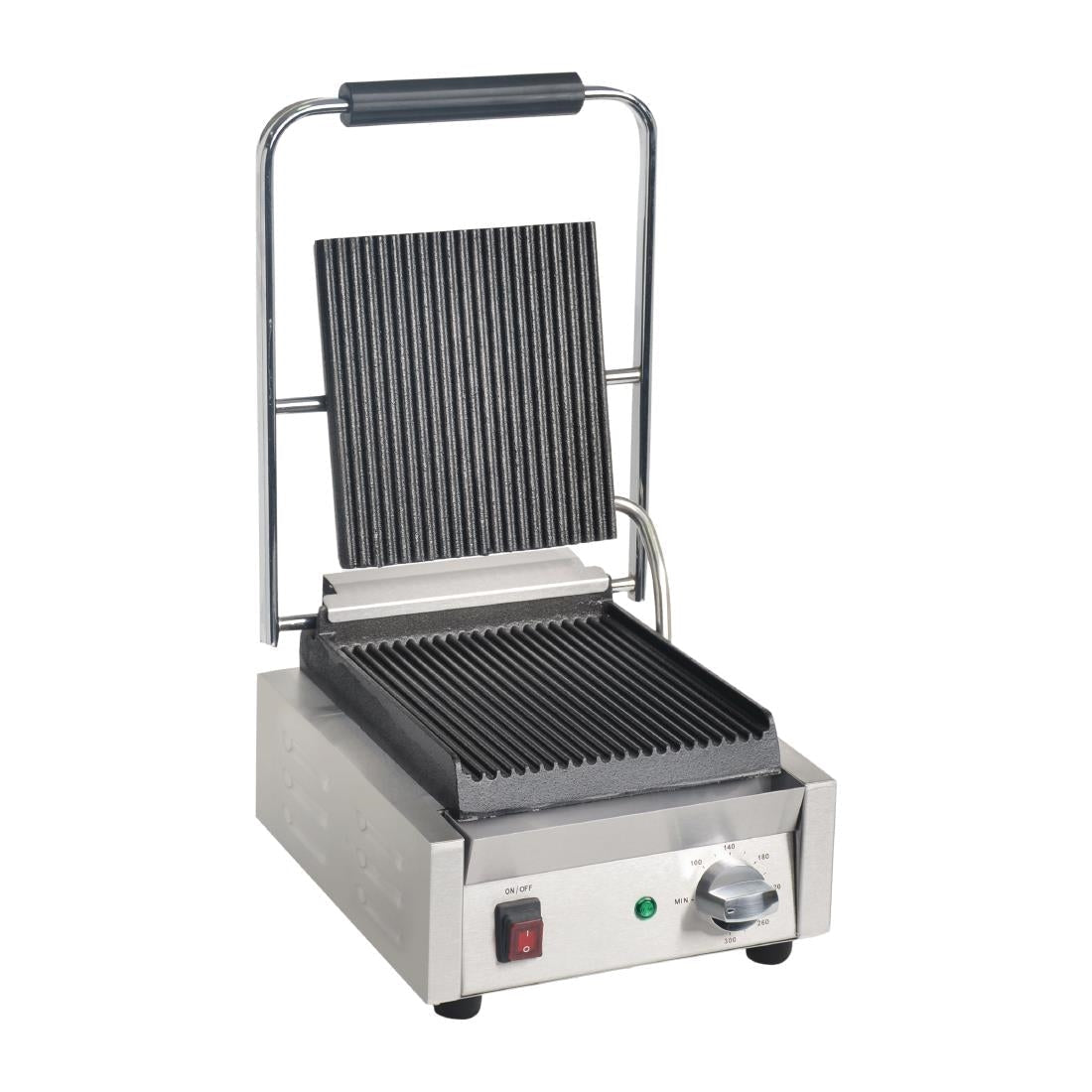 Apuro Single Contact Grill Ribbed Plates - DY993-A