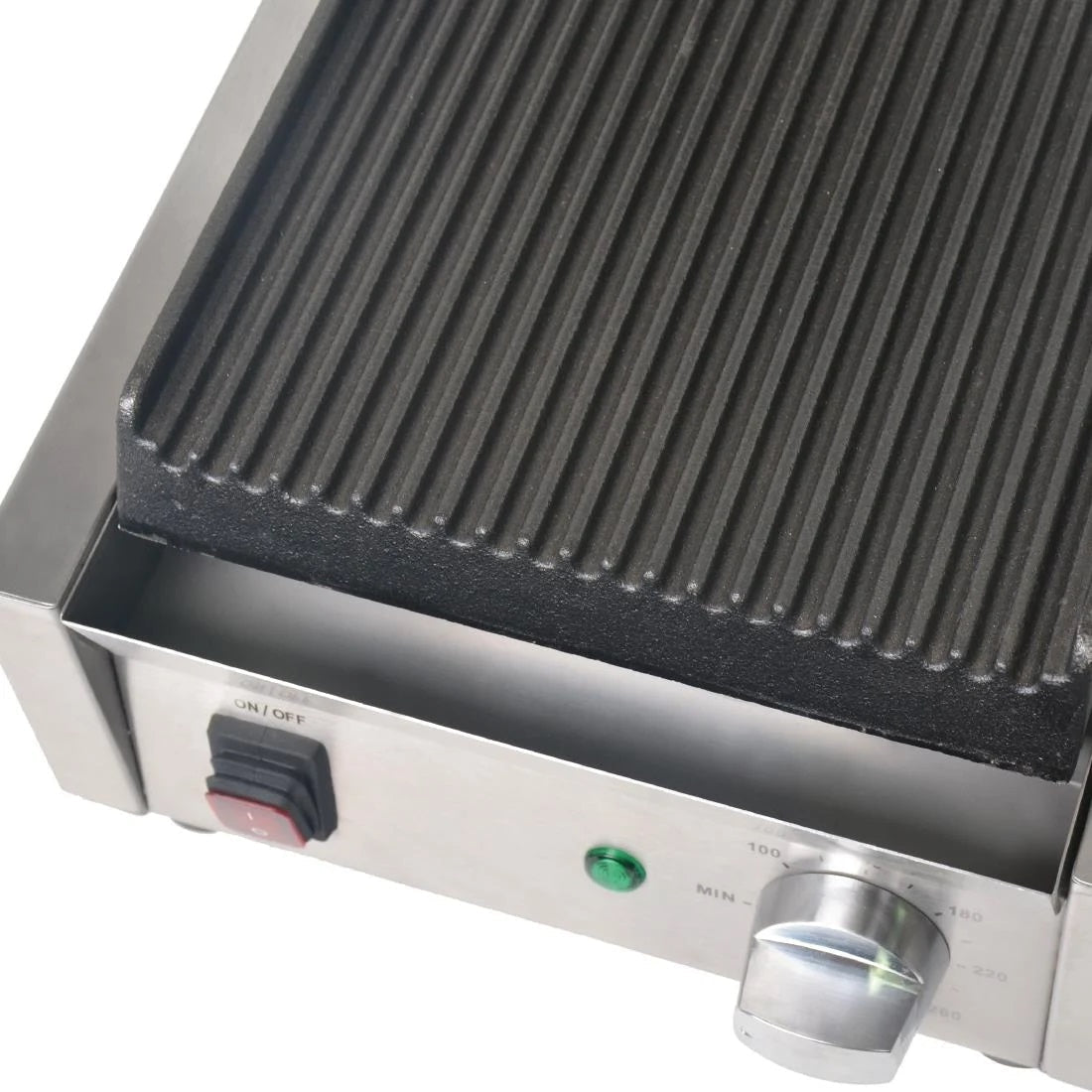 Apuro Single Contact Grill Ribbed Plates - DY993-A