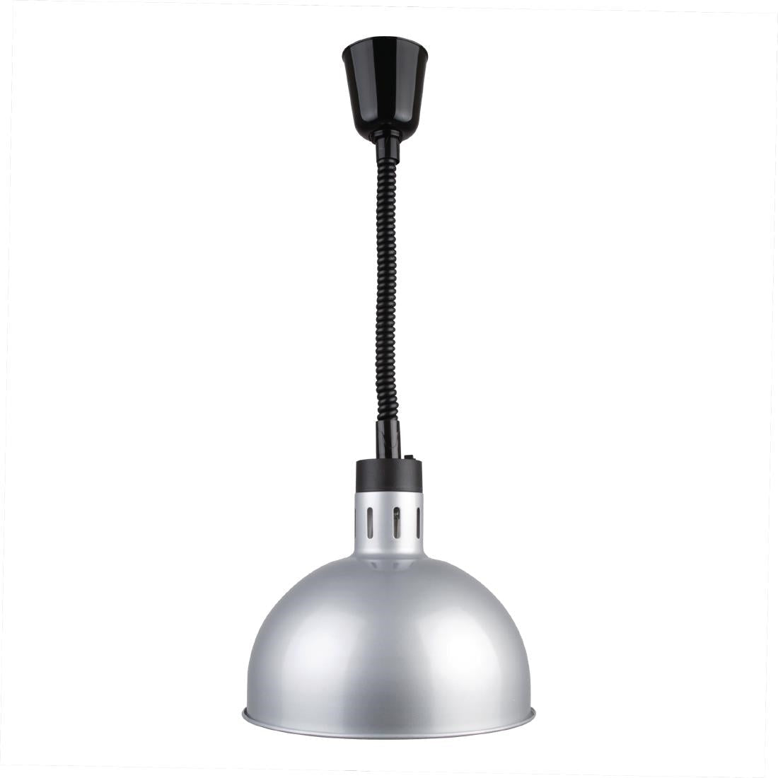 Apuro Retractable Dome Heat Lamp Shade Silver Finish - DY461-A