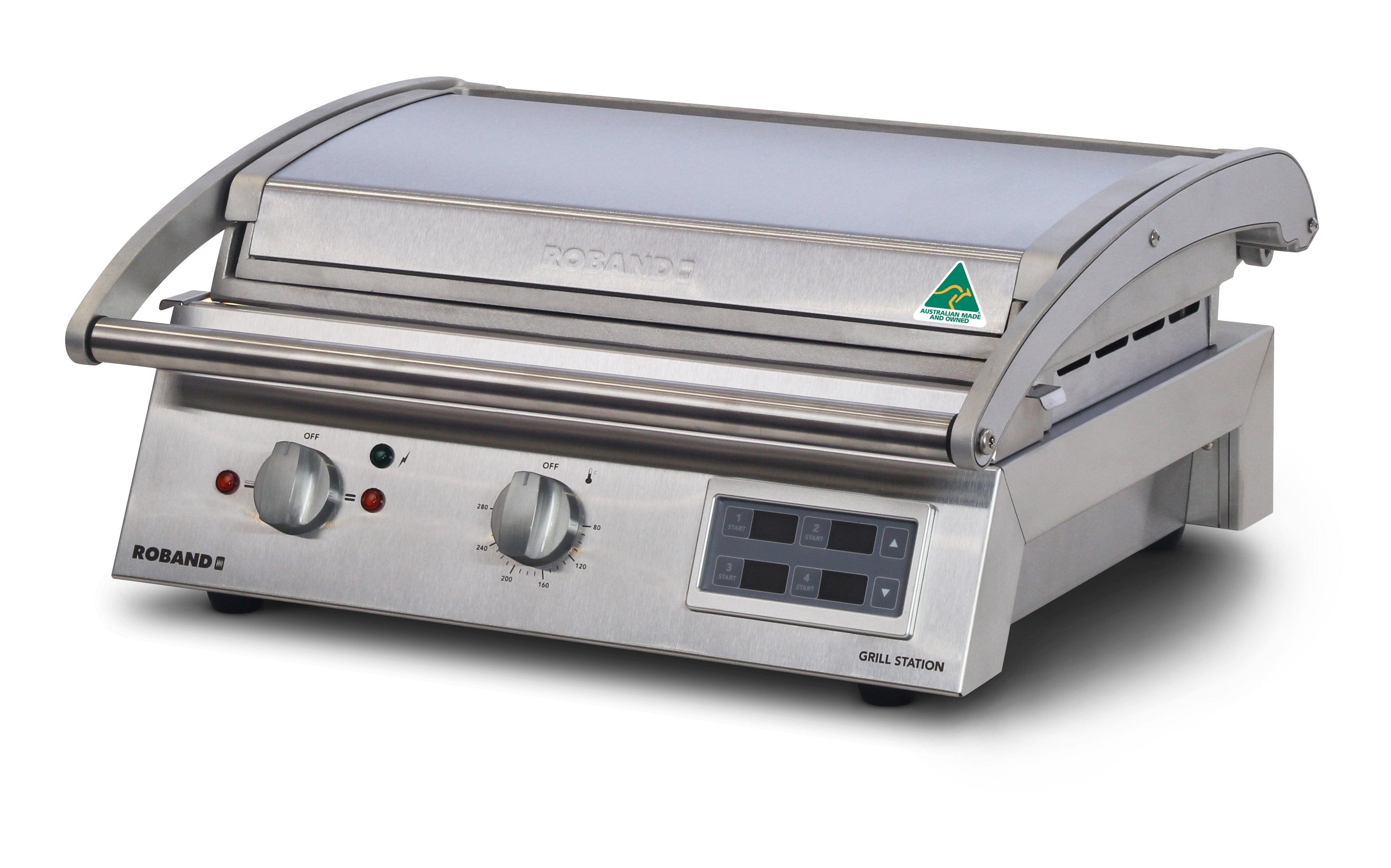 Roband Grill Station 8 slice, Smooth Plates with Electronic Timer 10A - GSA810SE
