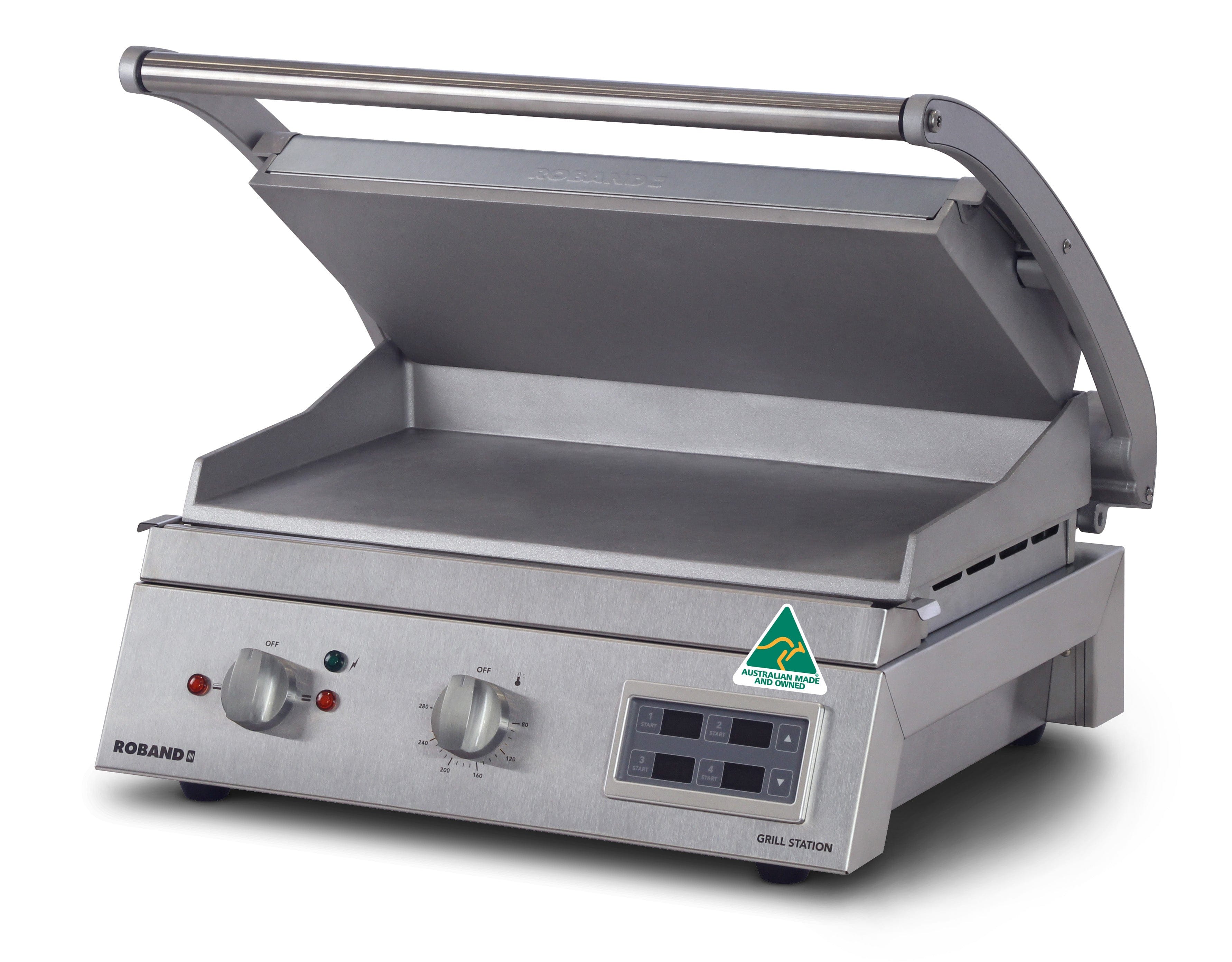 Roband Grill Station 8 slice, Smooth Plates with Electronic Timer 15A - GSA815SE