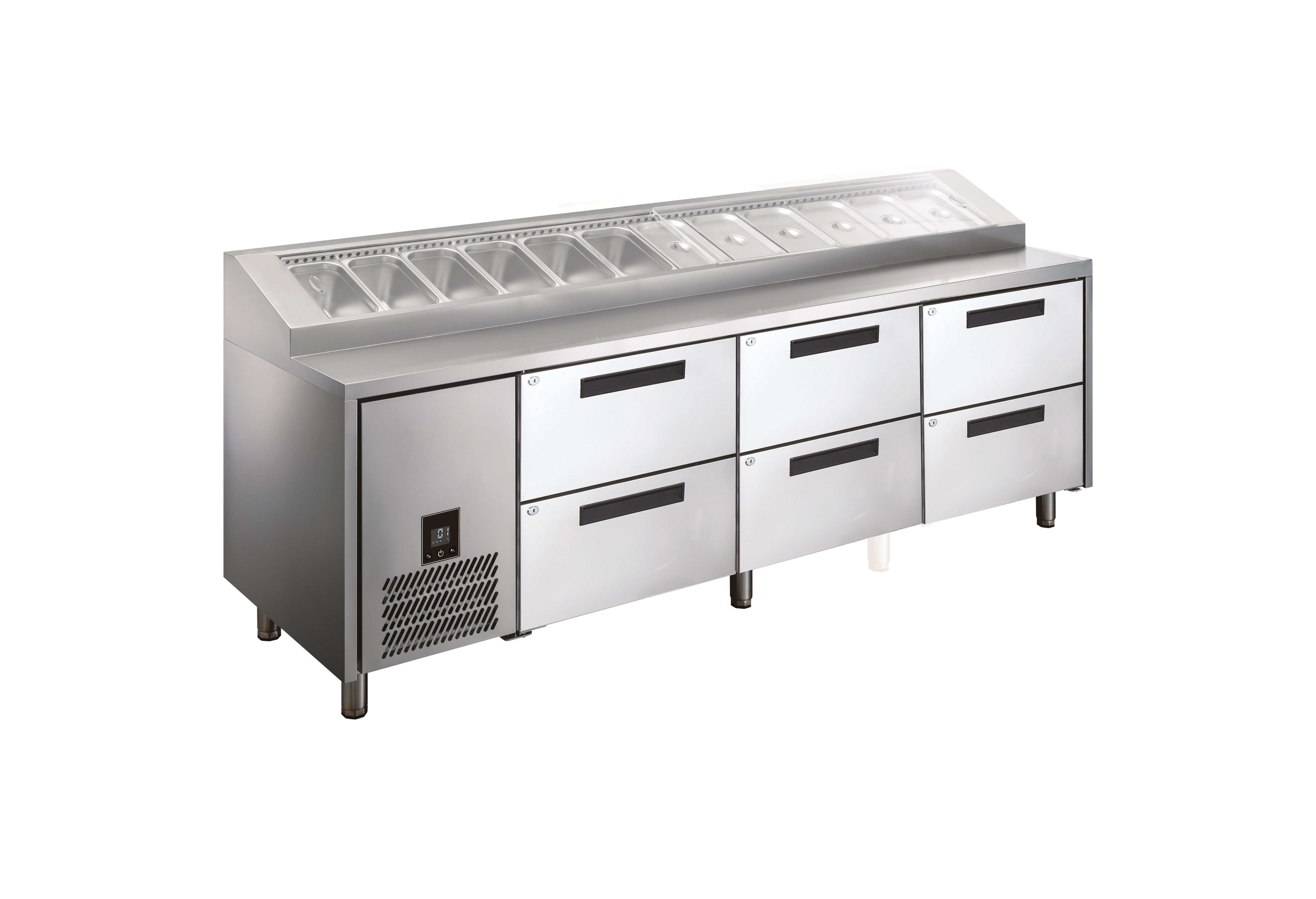 Glacian Pizza Prep With Doors - HPB2476DDD