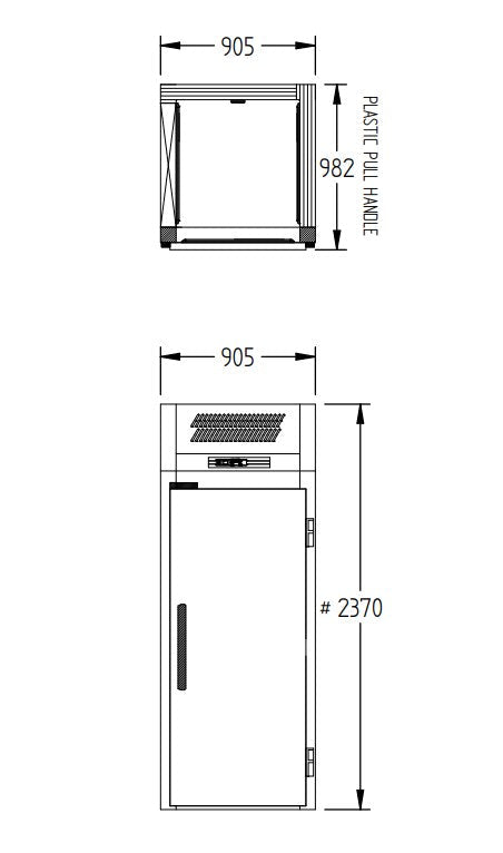 Williams Ruby Roll In - One door Roll In Refrigerator HRMR1T