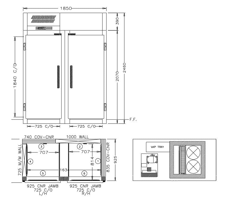 Williams Ruby Roll In - Two door Roll In Freezer LRMR2T