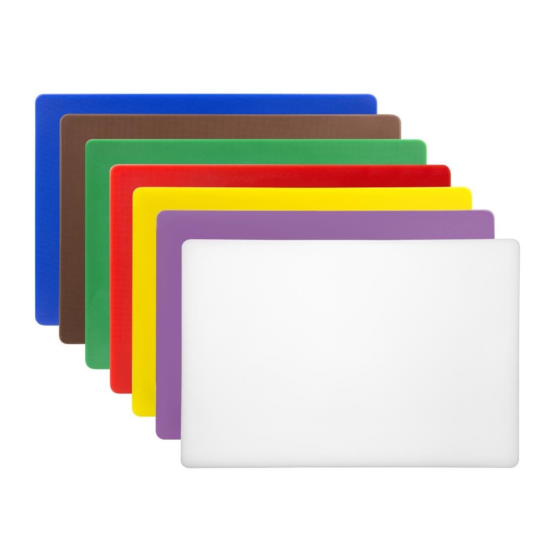 Hygiplas Low Density Set of 7 Chopping Board Set - 600x450x20mm - CH048