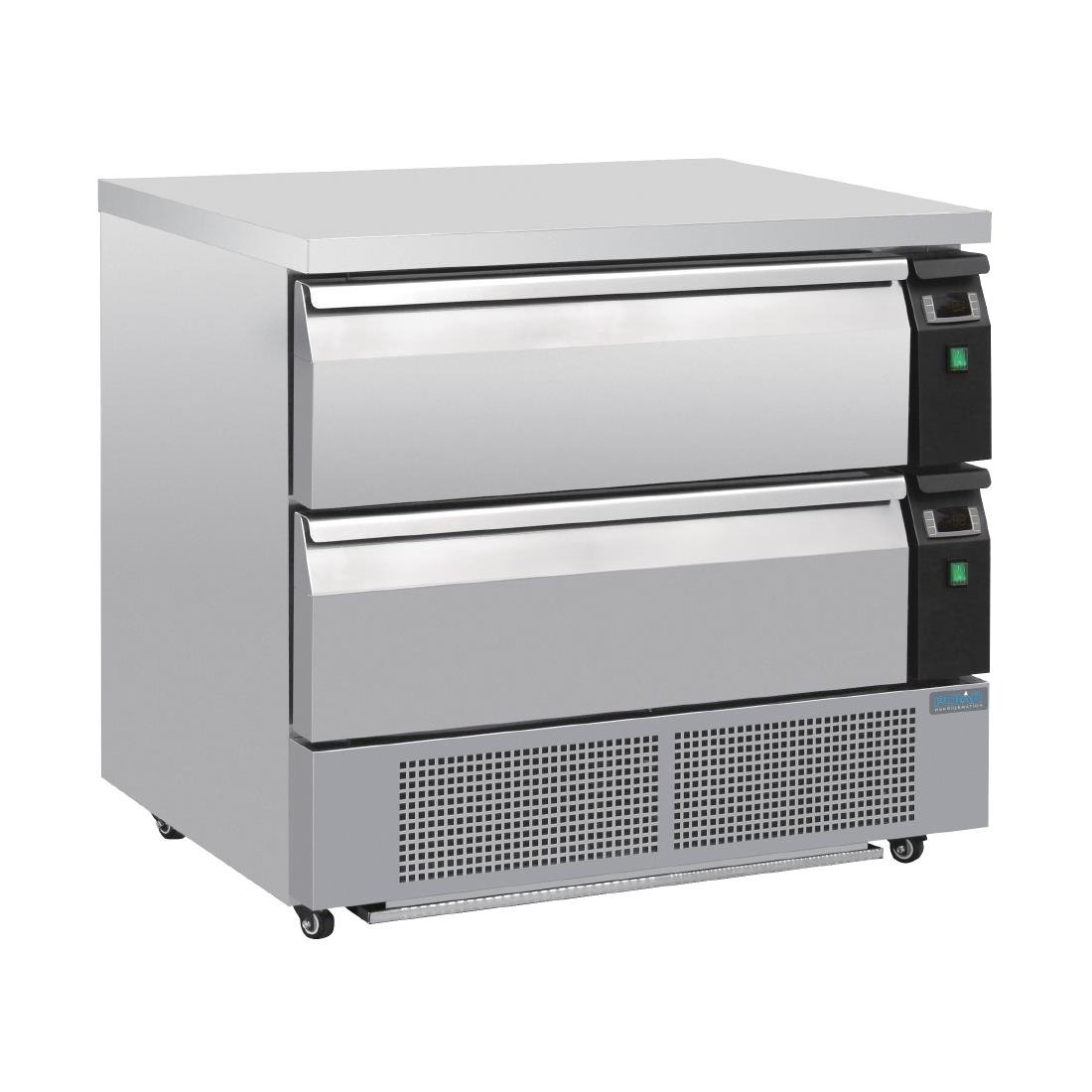 Polar U-Series 2 Drawer Counter Fridge Freezer 4xGN - DA996-A